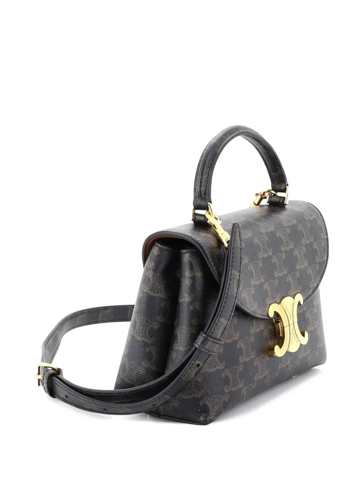 Celine Pre-Owned Ninoトップハンドルバッグ Triomphe コーテッドキャンバス ティーン・サッチェル - ブラウン - 画像3