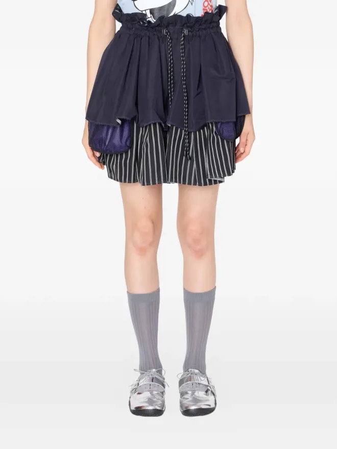 Kolor Kolor ドローストリング付きレイヤードミディスカートの商品画像