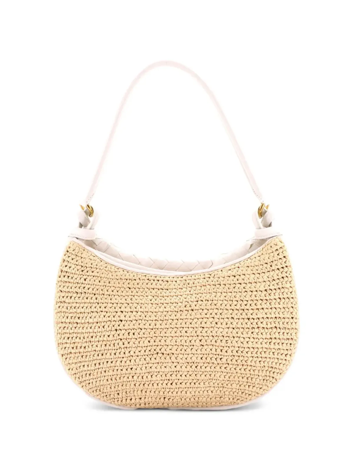 Bottega Veneta Pre-Owned ジェメリ ラフィア×イントレッチアート レザー ショルダーバッグ - 画像2