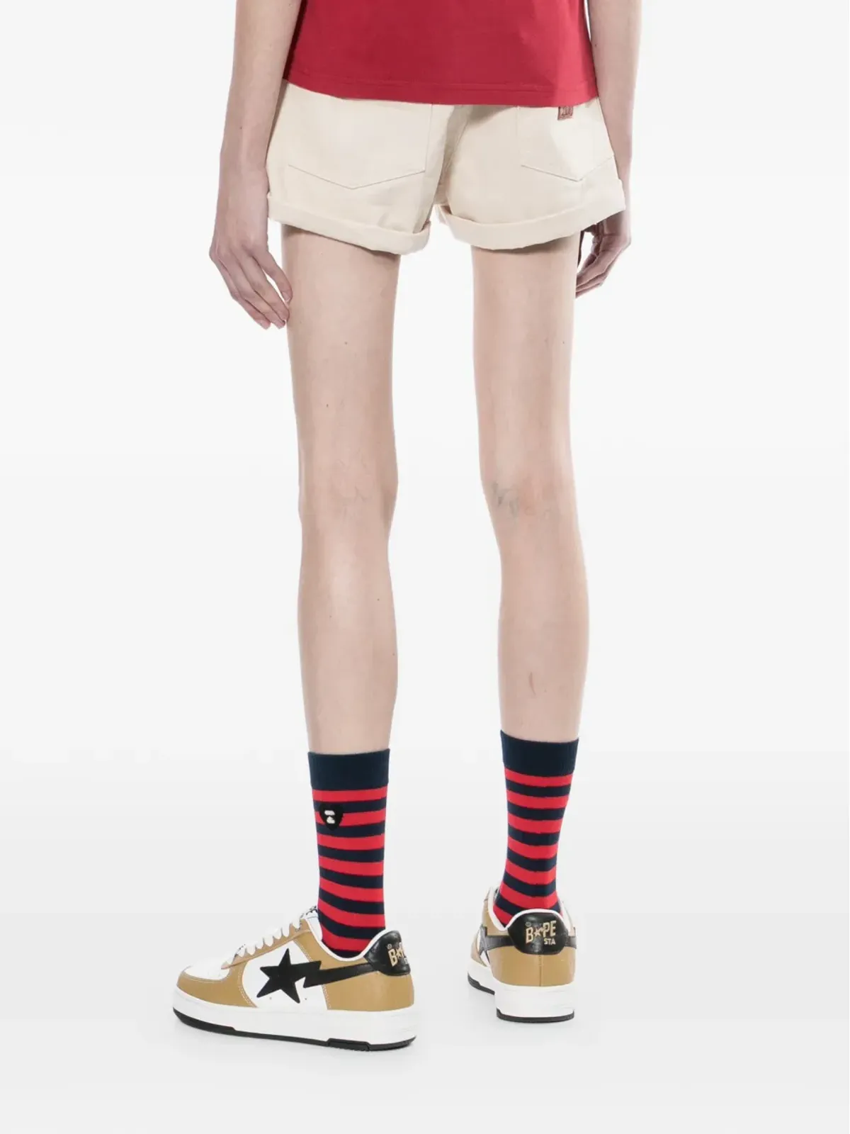 APEE™ by A BATHING APE ベルト付きカフショーツ - 画像4
