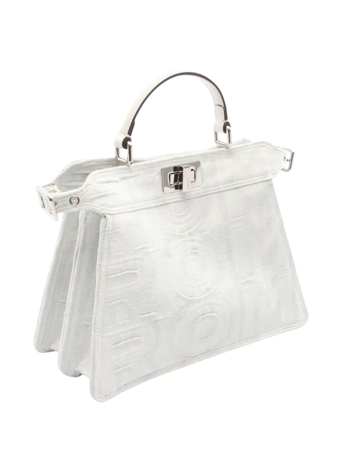 Fendi デニム Peekaboo ISeeU サッチェル - 画像3