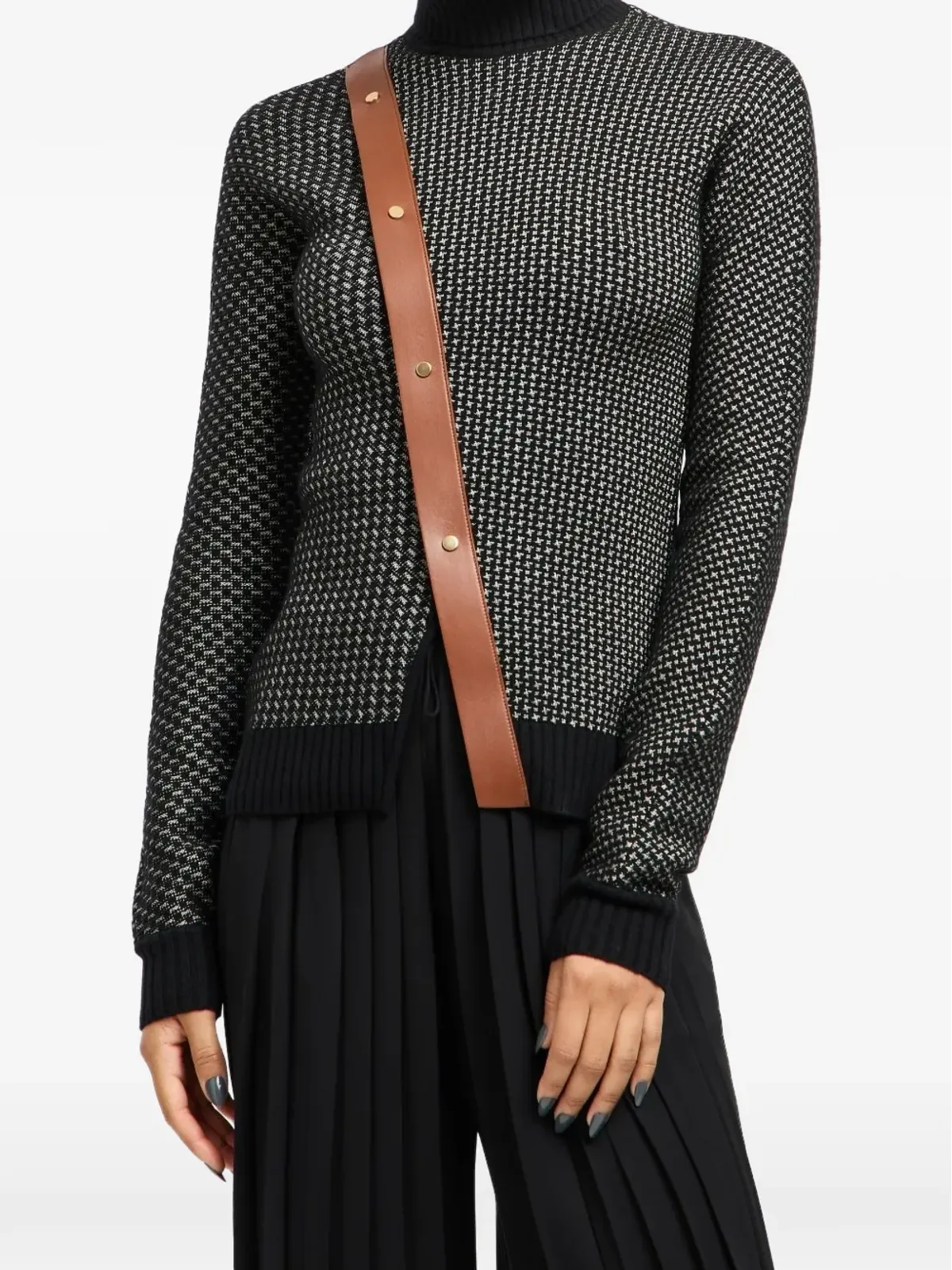 Giorgio Armani モックネック ジャカードセーター - 画像2