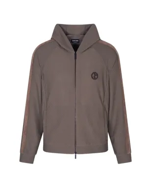 Giorgio Armani ジップアップ ウォッフルファブリック パーカー - Brown - サムネイル1