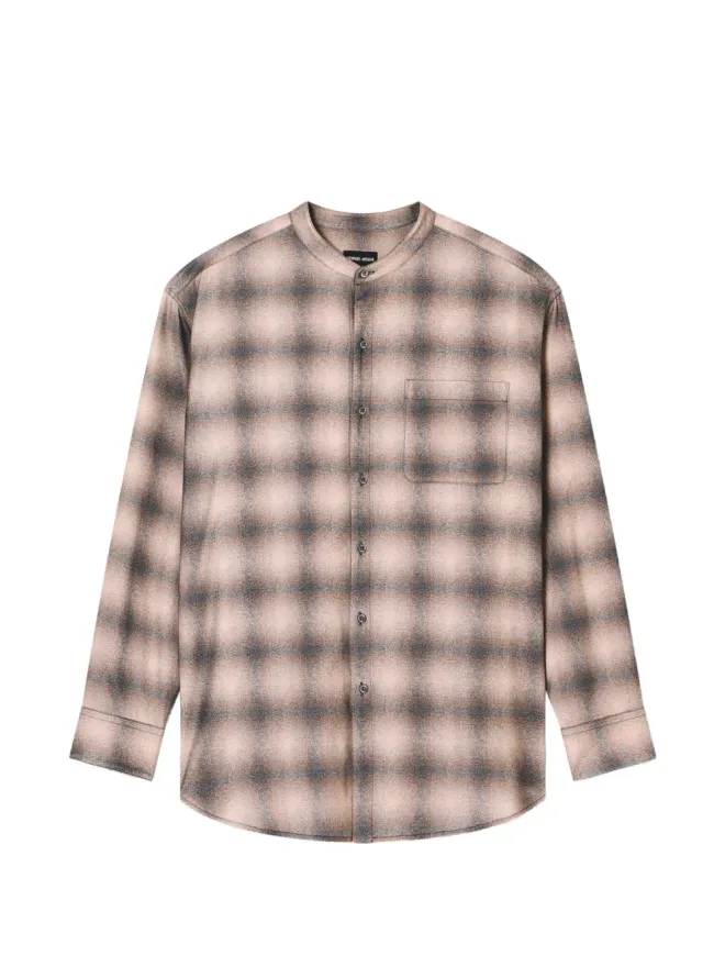 Giorgio Armani Giorgio Armani 衿なしチェック柄シャツ - ニュートラルカラーの商品画像