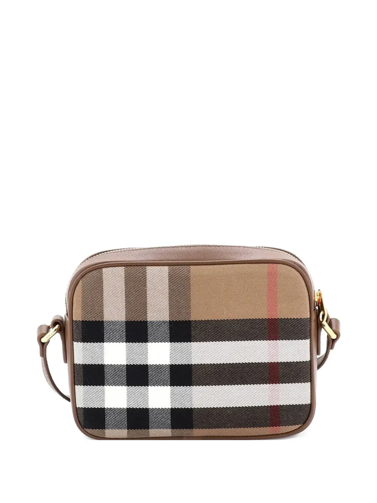 Burberry Pre-Owned カメラバッグ ハウスチェック キャンバス クロスボディバッグ ブラウン - 画像2