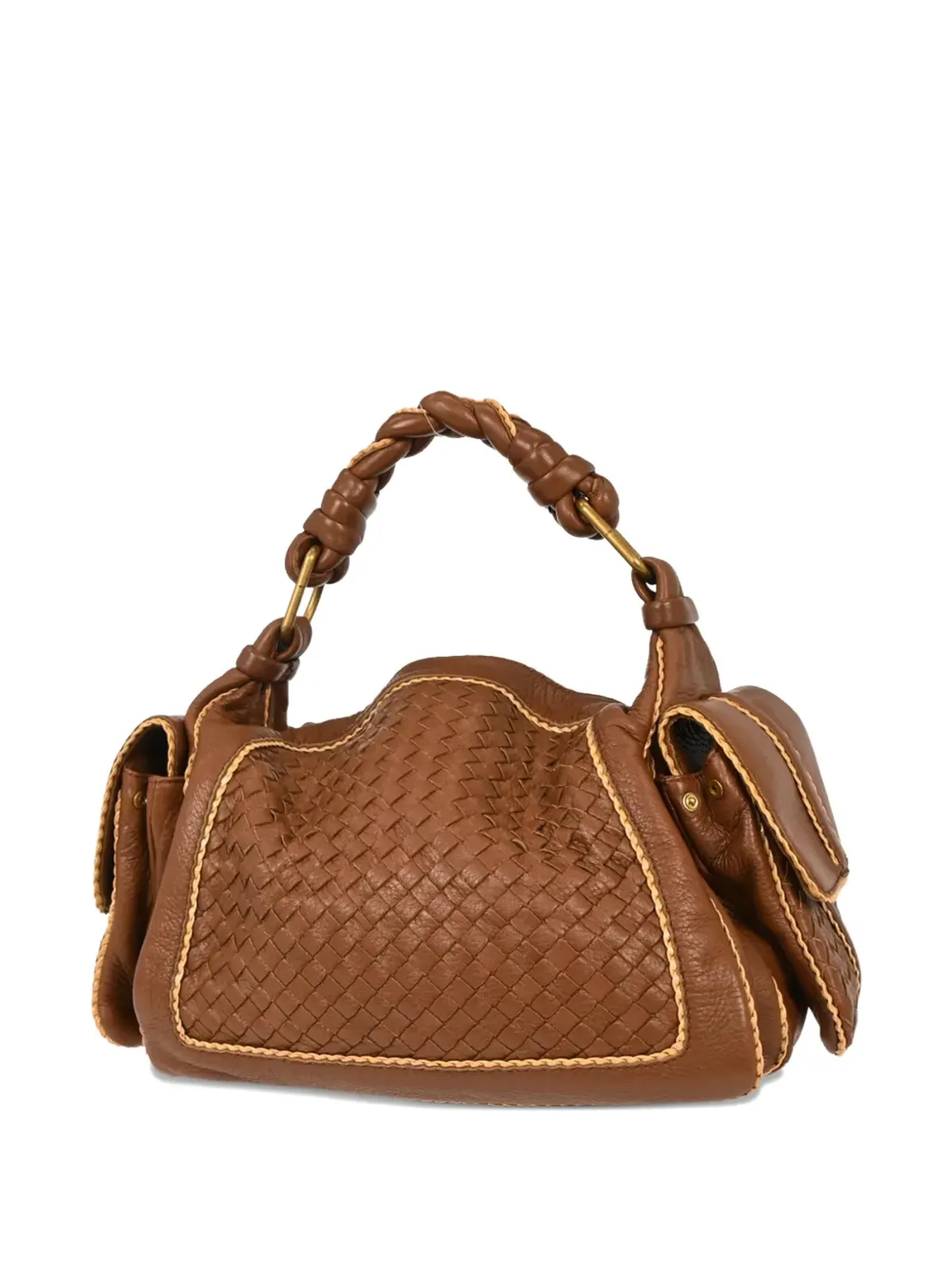 Bottega Veneta Pre-Owned イントレチャート トートバッグ（ブラウン） - 画像2