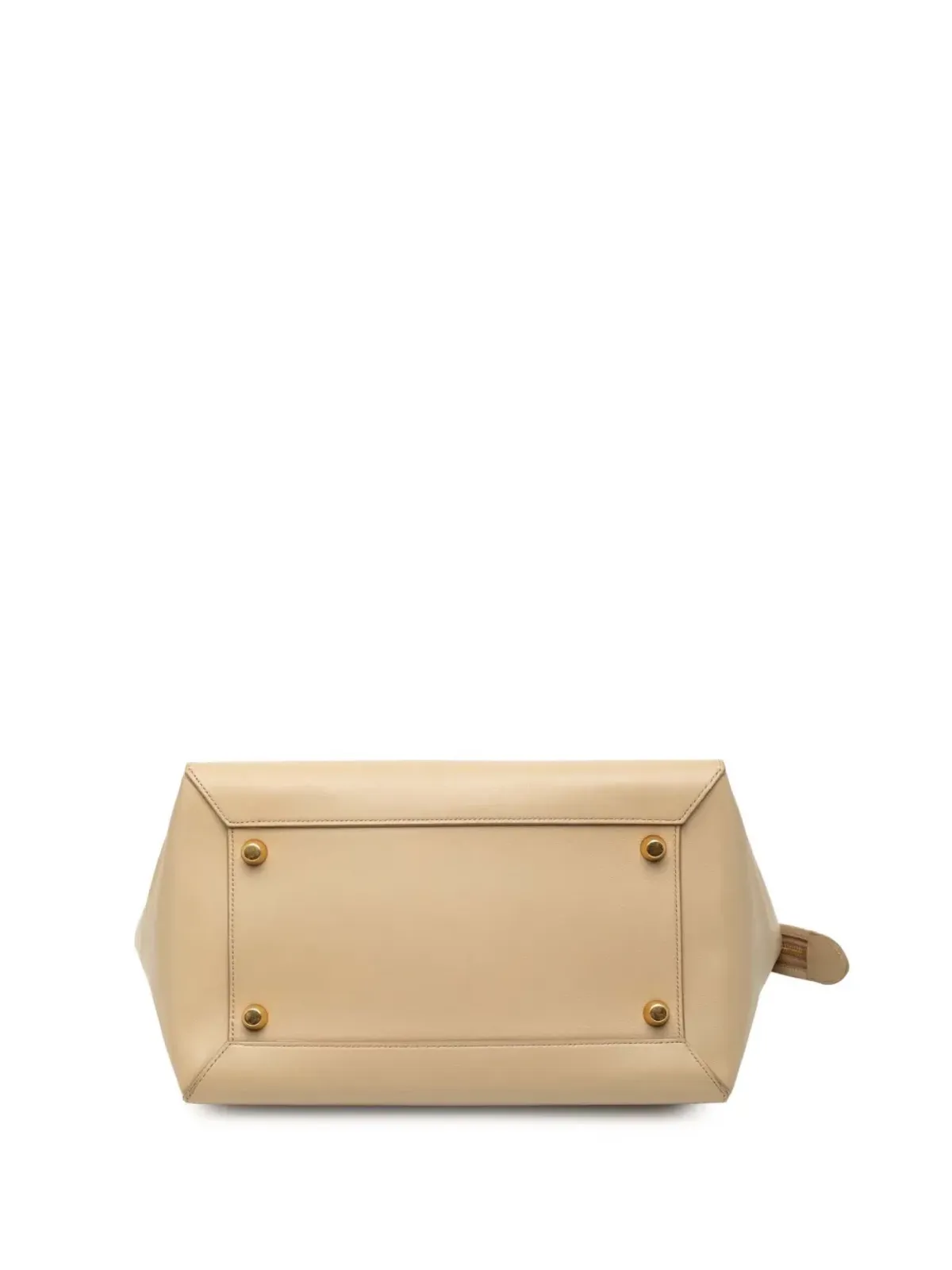 Celine Pre-Owned 2014 ミニ トリコロール グレインド カーフスキン ベルトサッチェル - ブラウン - 画像4