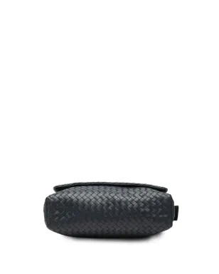 Bottega Veneta Pre-Owned イントレッチャート ナパ フラップ クロスボディバッグ - ブラック - サムネイル4