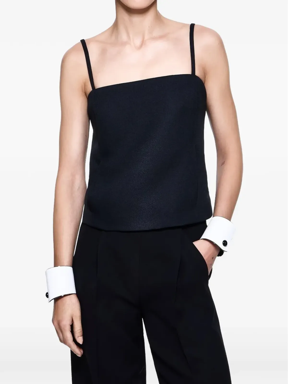 Giorgio Armani スクエアネック バスティエトップ - 画像2