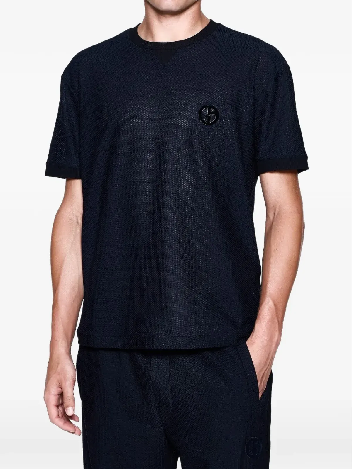 Giorgio Armani ロゴ クルーネック Tシャツ - 画像2