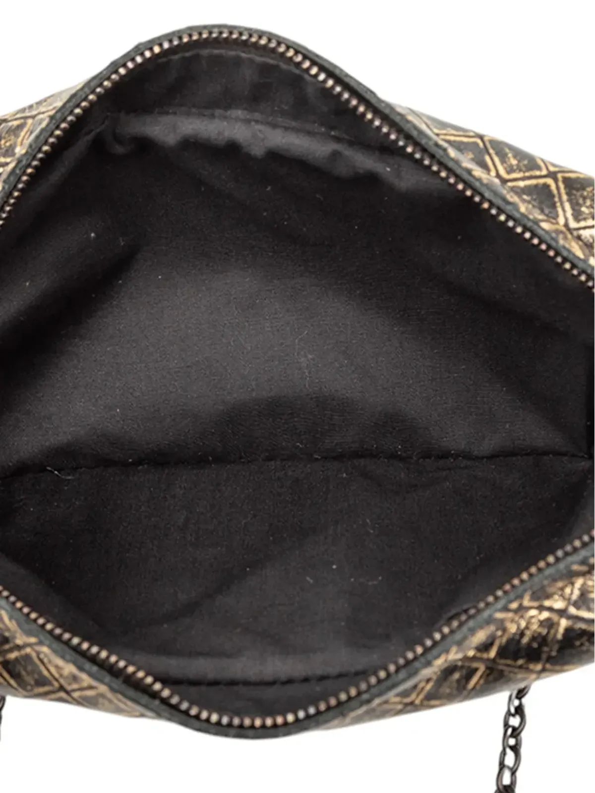 Bottega Veneta Pre-Owned メタリックカーフスキン インテレッチオミラージュ チェーンフラップ クロスボディバッグ - ゴールド - 画像5