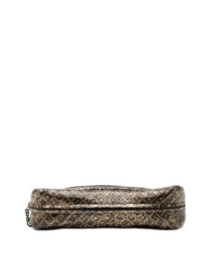 Bottega Veneta Pre-Owned メタリックカーフスキン インテレッチオミラージュ チェーンフラップ クロスボディバッグ - ゴールド - サムネイル4