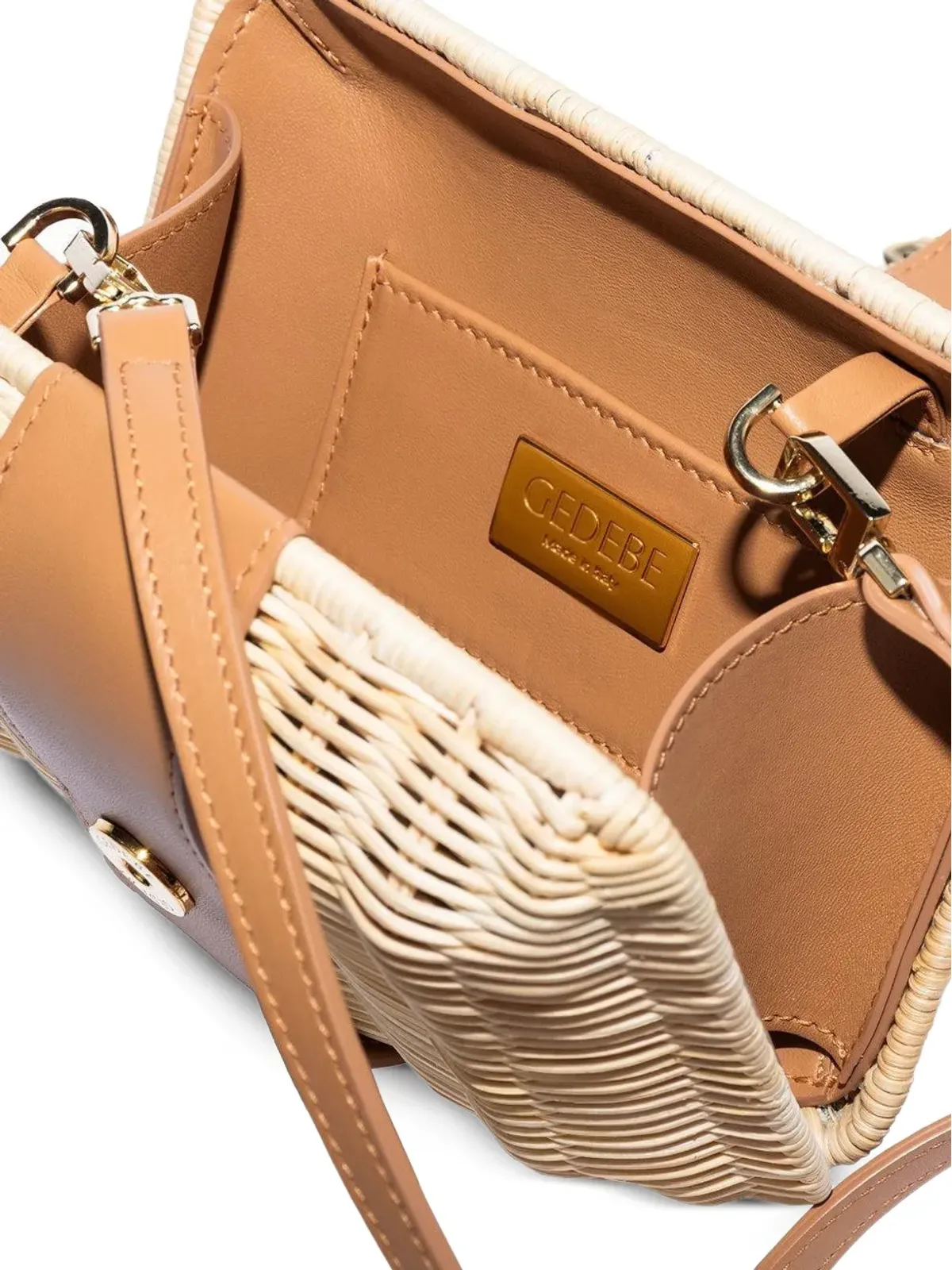 Gedebe Capri crystal-embellished clutch bag - Neutrals - 画像5