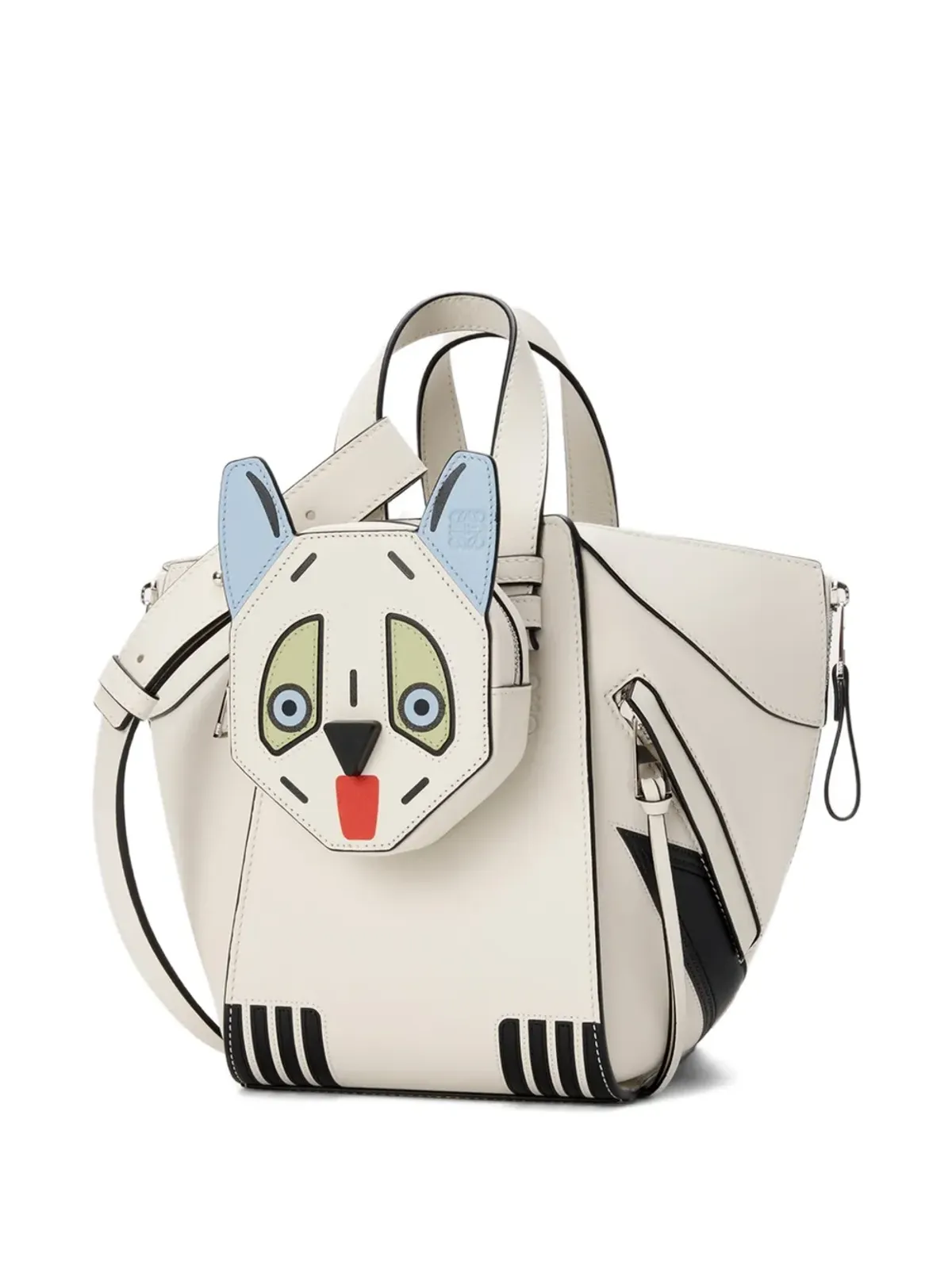 LOEWE ハモック アニマルフェイス ジップ付き トートバッグ - 画像4