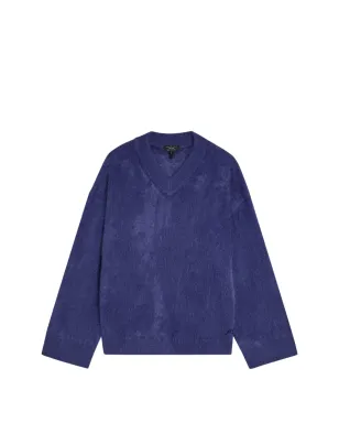 rag & bone Vネック リラックスセーター - ブルー - サムネイル1