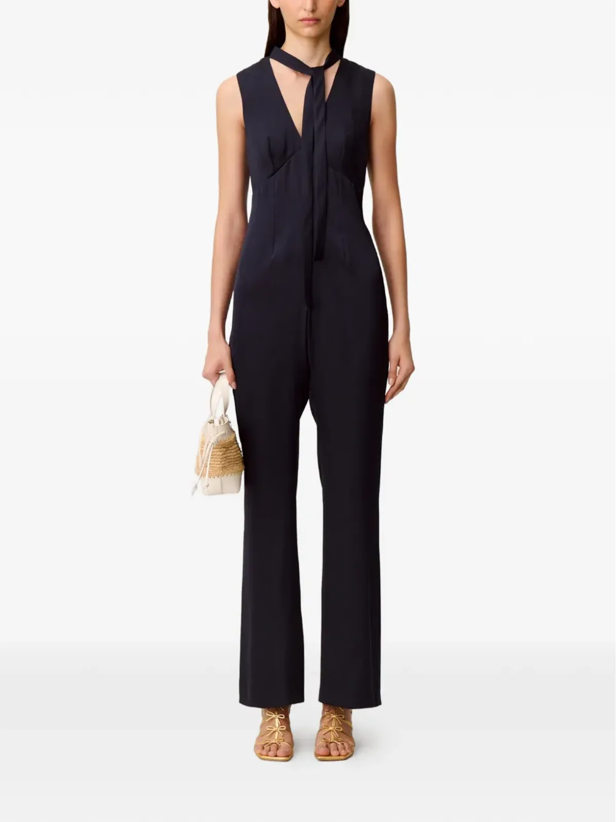 Claudie Pierlot ネックタイ付きジャンプスーツ - 画像2