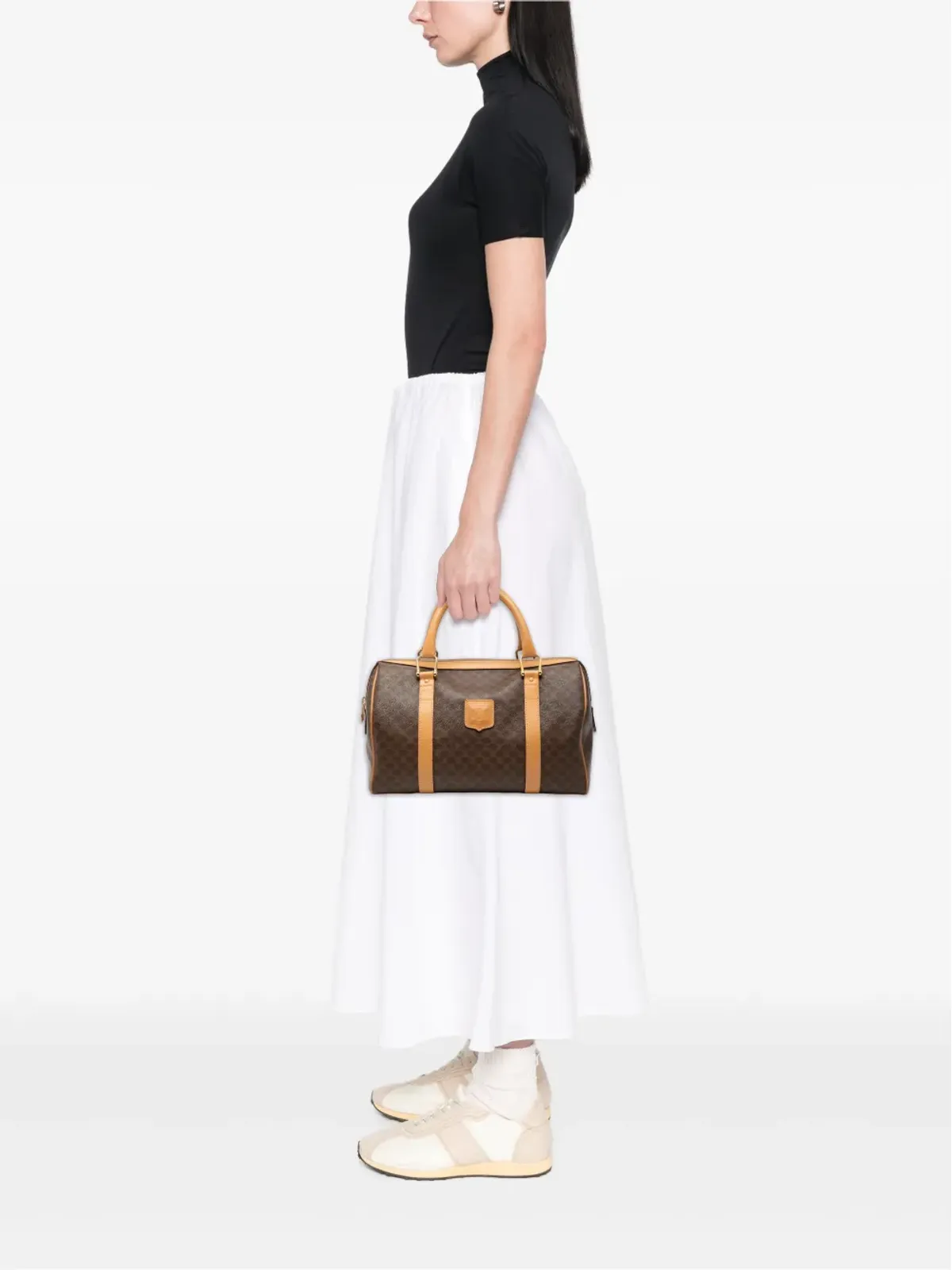 Celine Pre-Owned マカダム コーテッドキャンバス ボストンバッグ - 画像2