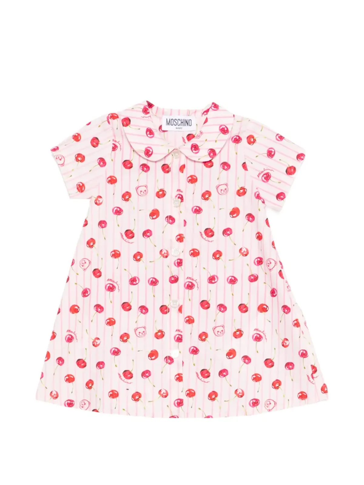 Moschino Kids ピーターパンカラー プリントドレス - 画像1