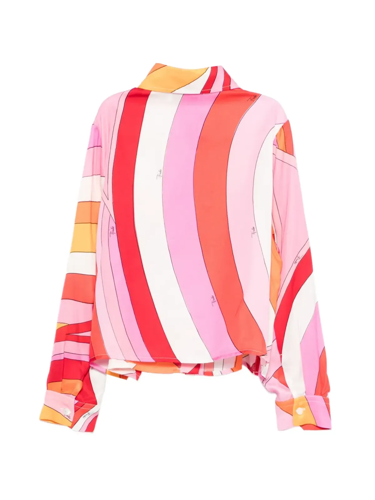PUCCI Junior ストライプ柄ボタン留めシャツ ピンク - 画像2