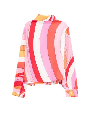 PUCCI Junior ストライプ柄ボタン留めシャツ ピンク - サムネイル2