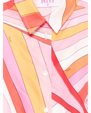 PUCCI Junior ストライプ柄ボタン留めシャツ ピンク - サムネイル3