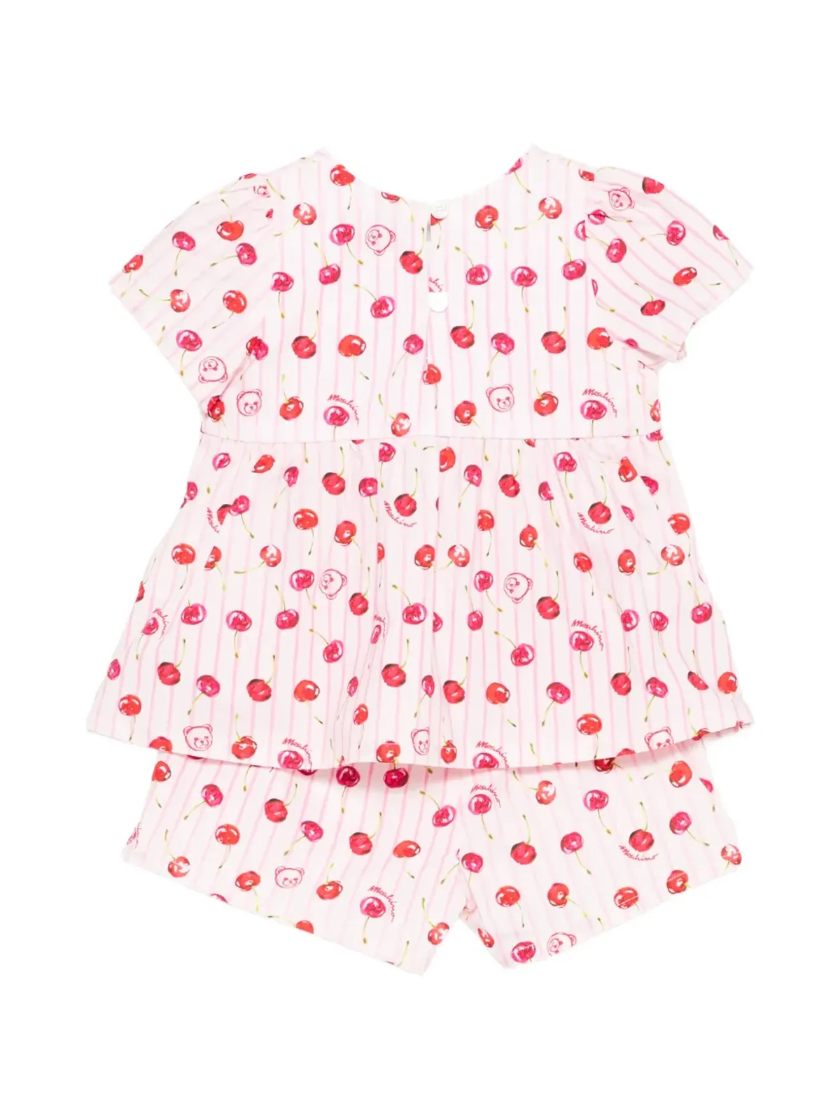 Moschino Kids ストライプ柄ショートパンツセット - Pink - 画像2