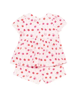 Moschino Kids ストライプ柄ショートパンツセット - Pink - サムネイル2