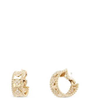 Van Cleef & Arpels 2020s ペルレ トレフル ダイヤモンド フープ ピアス - ゴールド - サムネイル3