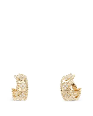 Van Cleef & Arpels 2020s ペルレ トレフル ダイヤモンド フープ ピアス - ゴールド - サムネイル4