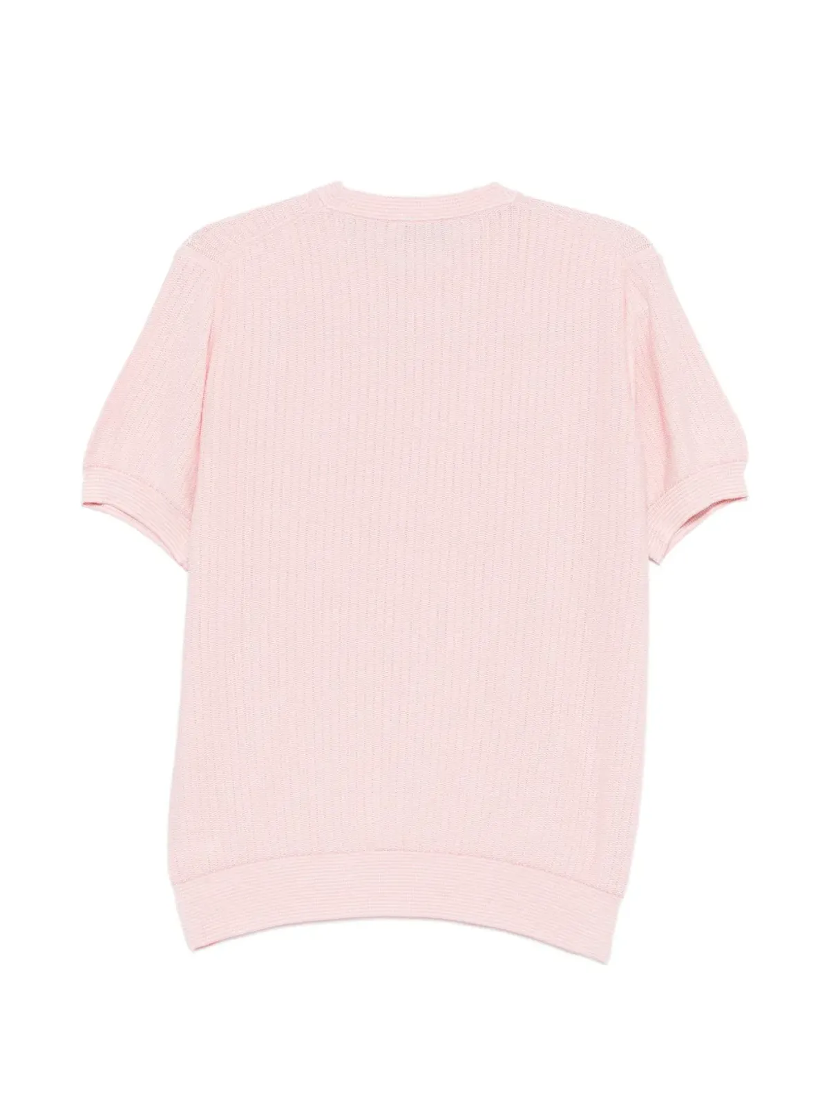 Piacenza 1733 リブ編みシルクTシャツ ピンク - 画像2