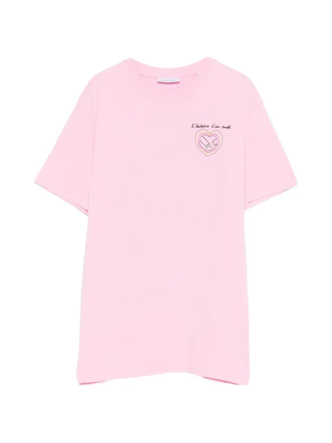 Maison Labiche Maison Labiche 文字入りTシャツ - ピンクの商品画像