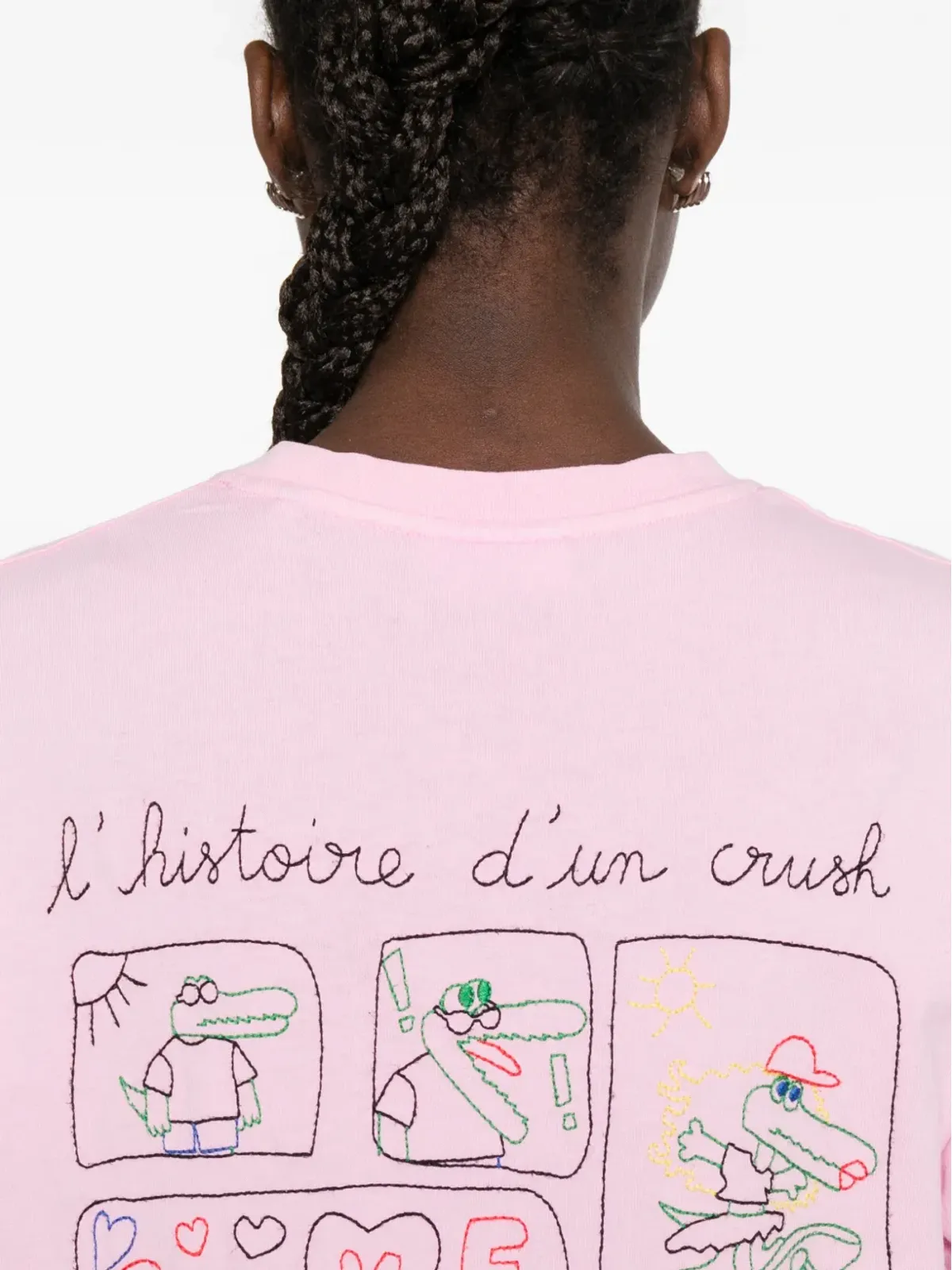 Maison Labiche 文字入りTシャツ - ピンク - 画像5