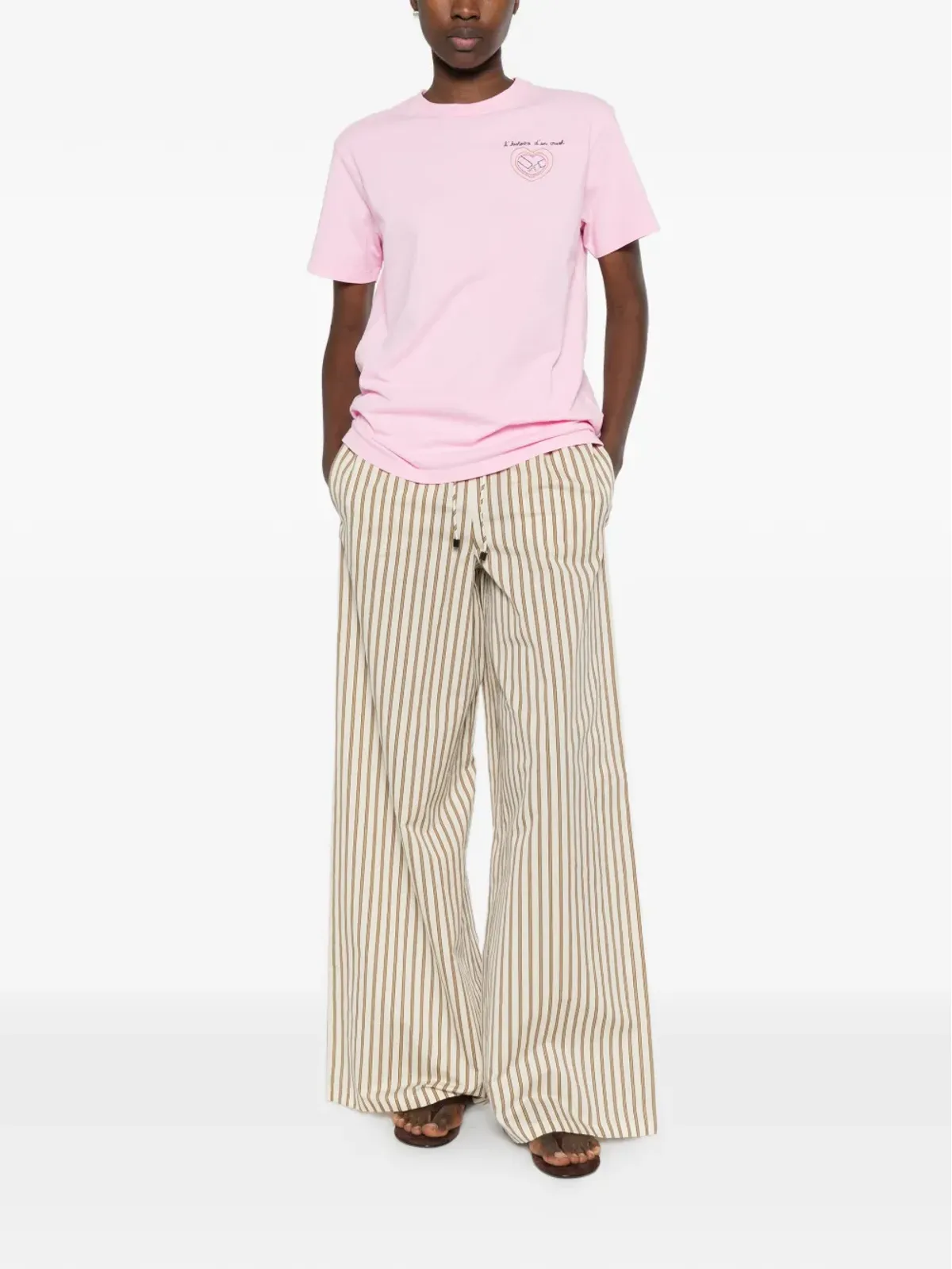 Maison Labiche 文字入りTシャツ - ピンク - 画像2