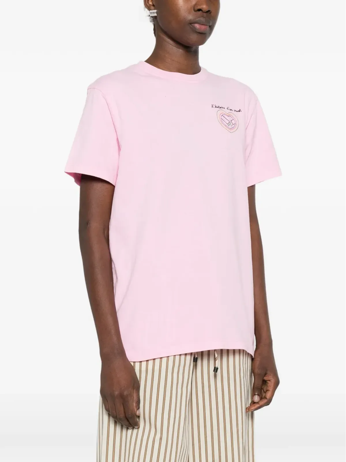 Maison Labiche 文字入りTシャツ - ピンク - 画像3