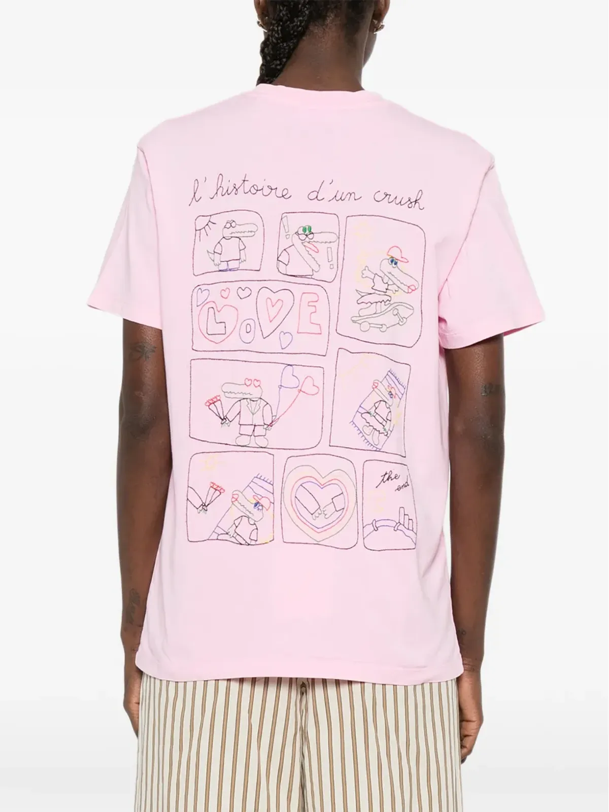Maison Labiche 文字入りTシャツ - ピンク - 画像4