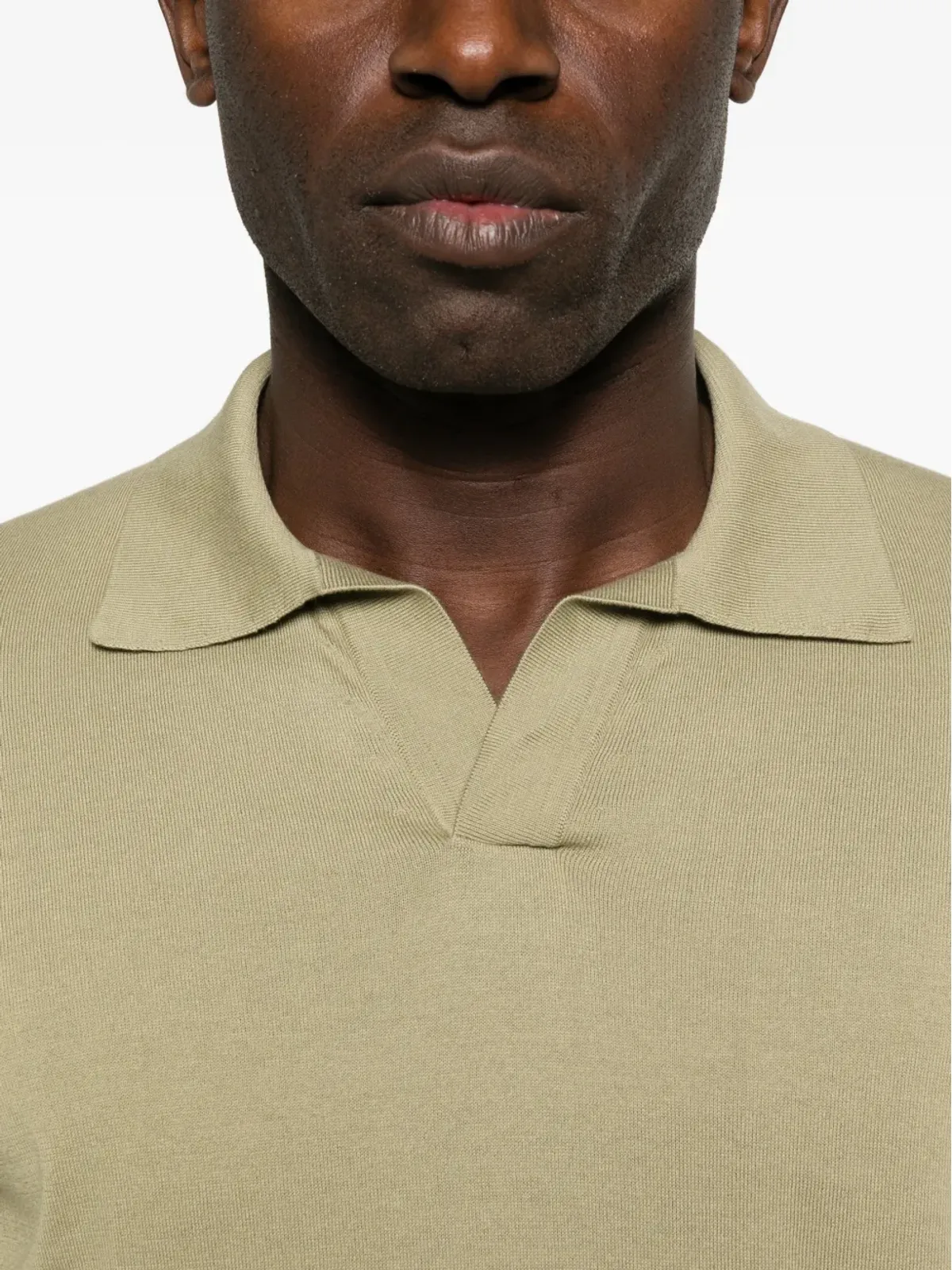 Piacenza Cashmere セーラーコットンポロシャツ - 画像5