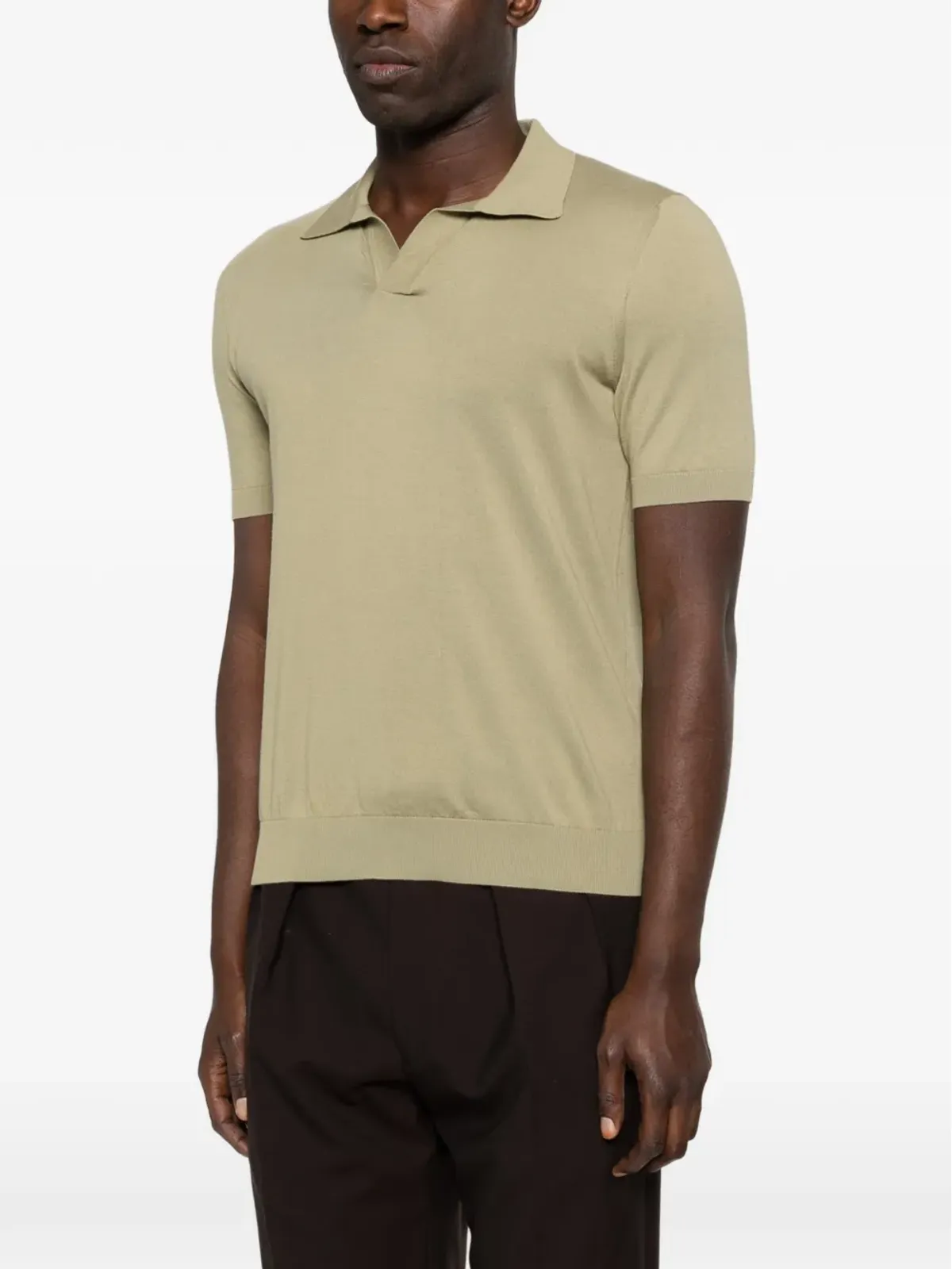 Piacenza Cashmere セーラーコットンポロシャツ - 画像3