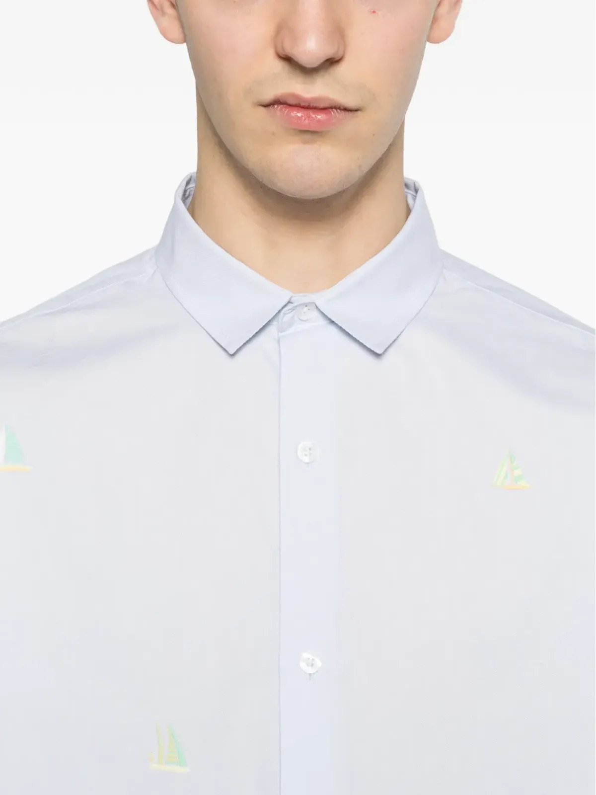 Maison Labiche Breteuil セイルボート刺繍シャツ - ブルー - 画像5