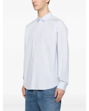 Maison Labiche Breteuil セイルボート刺繍シャツ - ブルー - サムネイル3