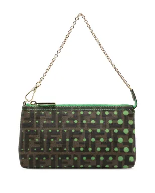 Fendi Vintage Zucca Spalmati Dots Chain Pochette ショルダーバッグ - ブラウン - サムネイル1