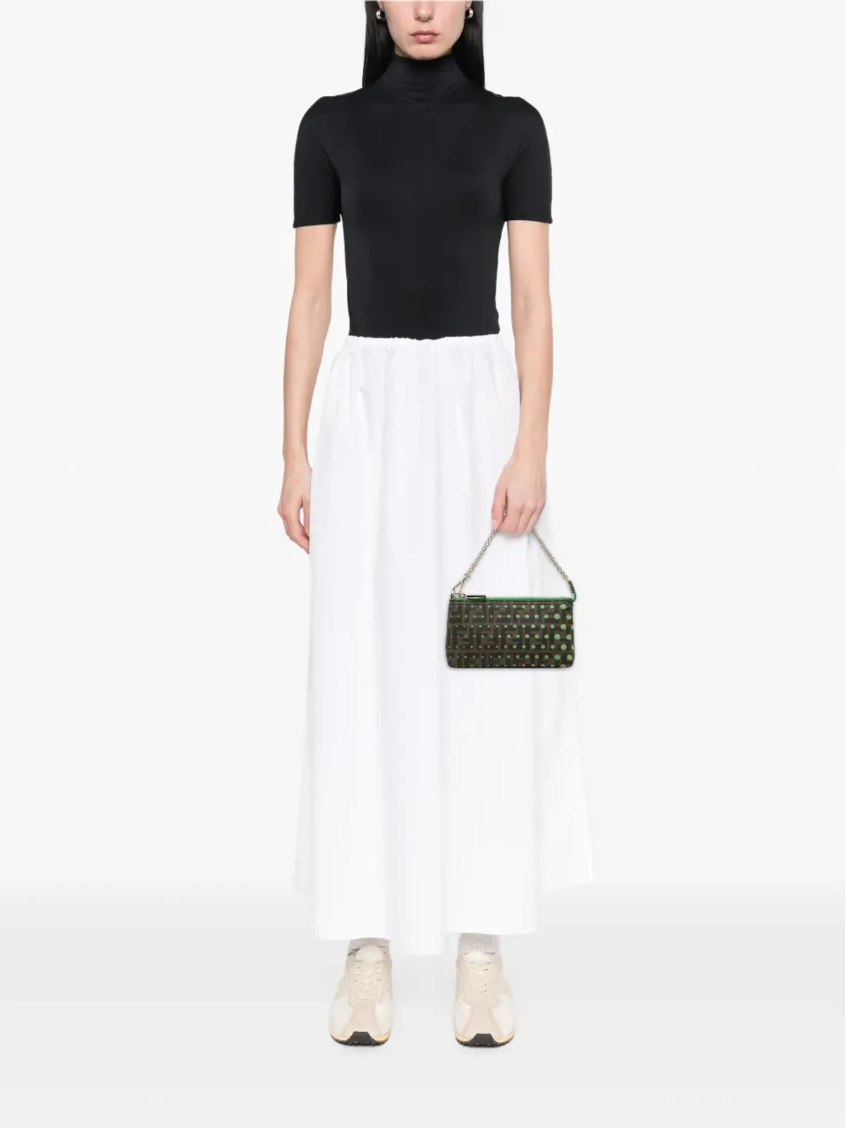 Fendi Vintage Zucca Spalmati Dots Chain Pochette ショルダーバッグ - ブラウン - 画像2