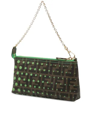 Fendi Vintage Zucca Spalmati Dots Chain Pochette ショルダーバッグ - ブラウン - サムネイル3