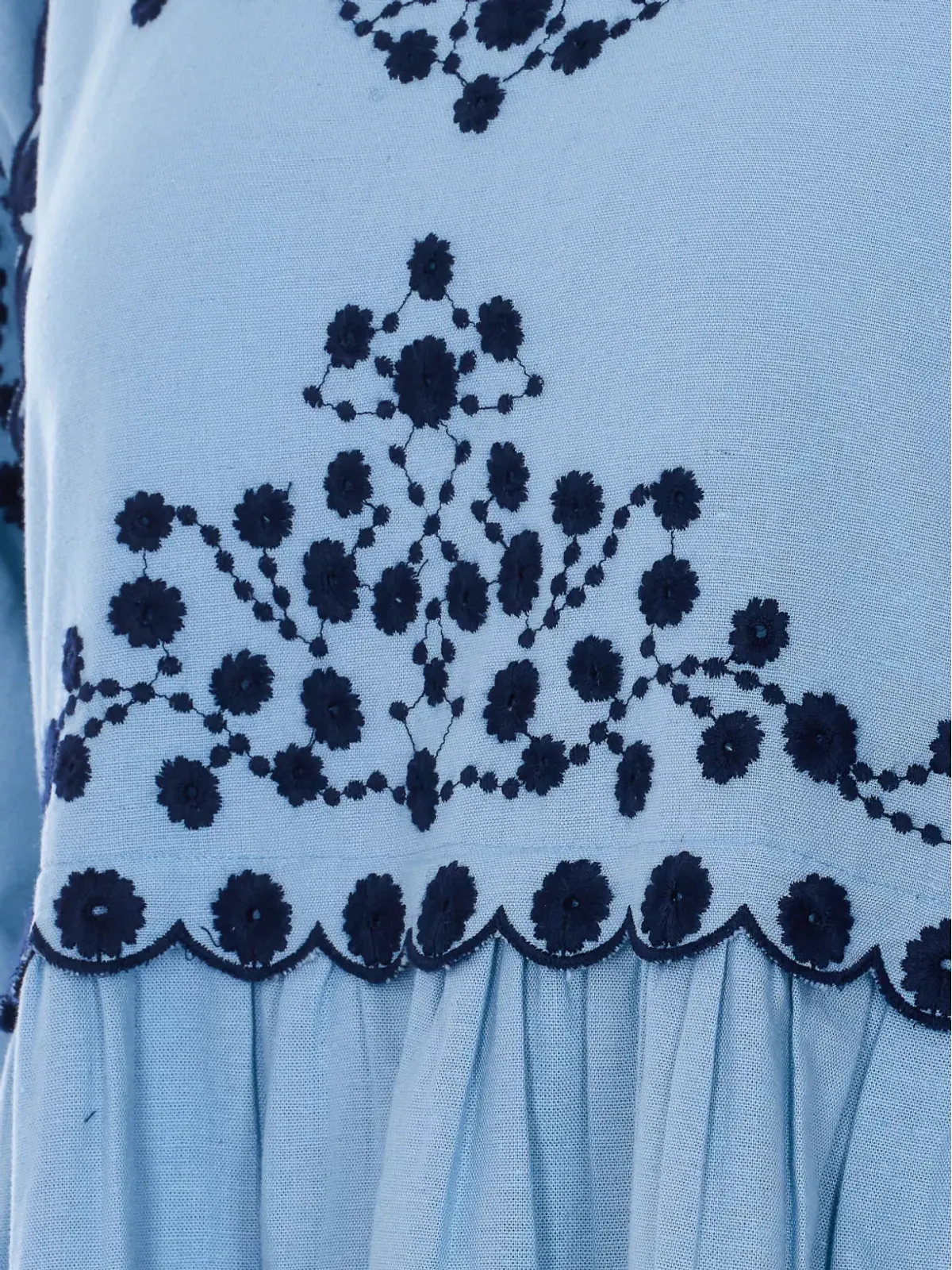 Sea 刺繍入り長袖ミニドレス - 画像4