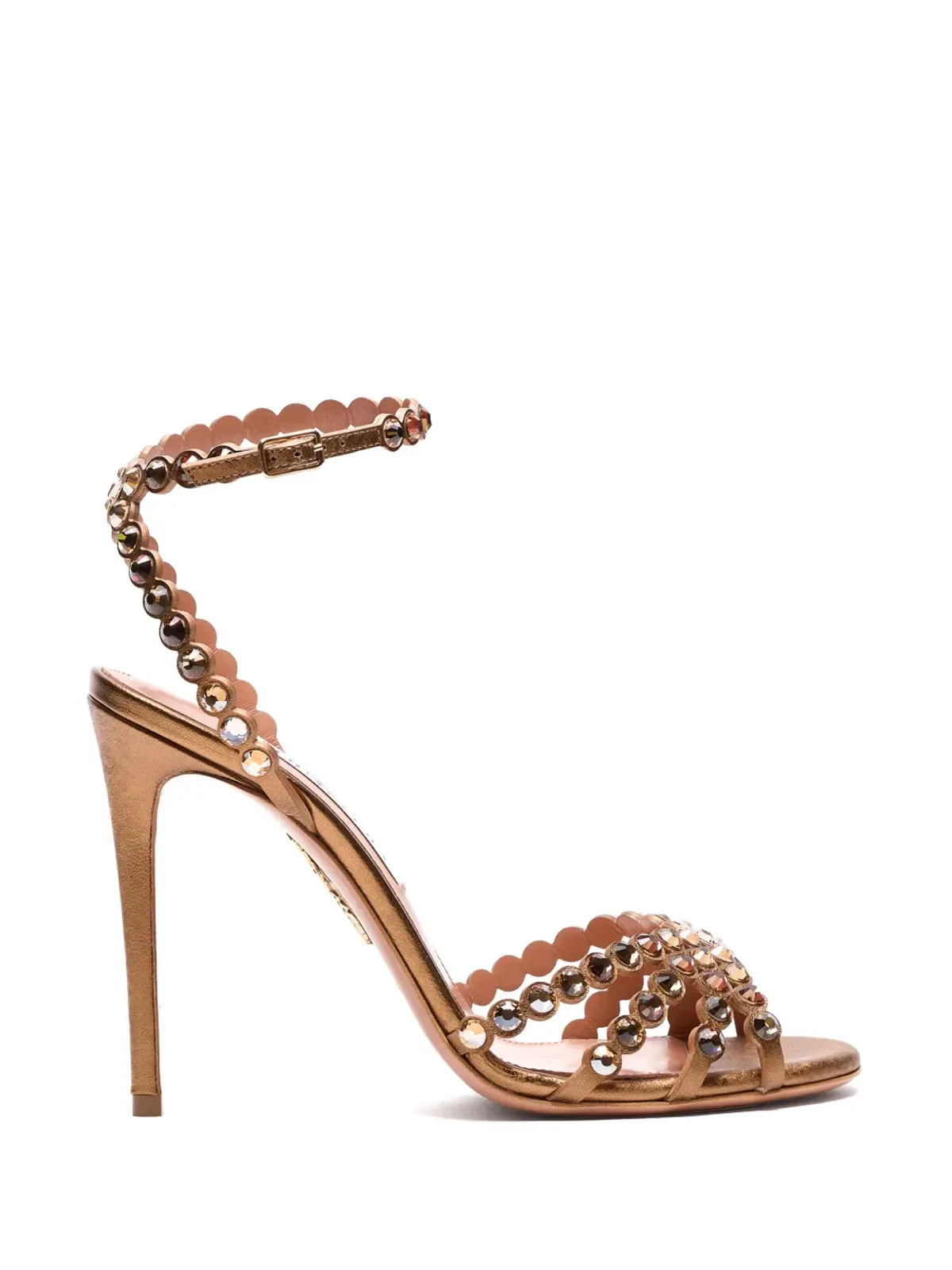 Aquazzura ストラスバックル テキーラサンダル - 画像1