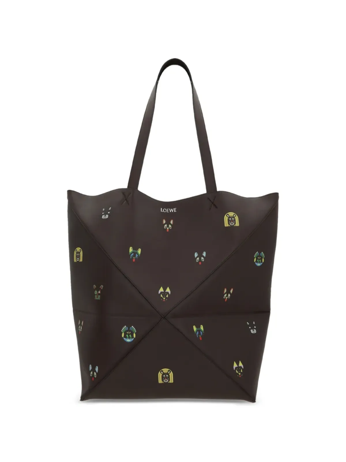 LOEWE グラフィックプリントショルダーバッグ（ブラウン） - 画像1