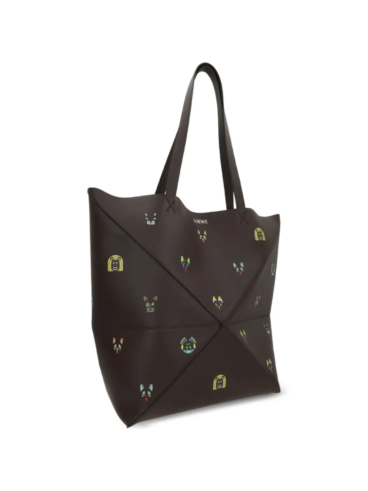 LOEWE グラフィックプリントショルダーバッグ（ブラウン） - 画像3