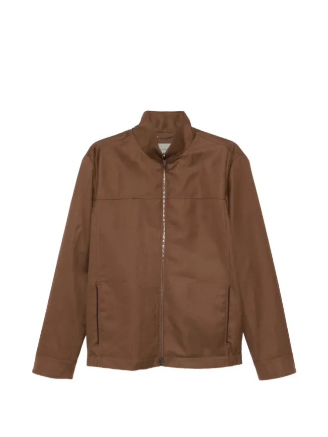 Canali Canali zip-up shirt jacket - Brownの商品画像