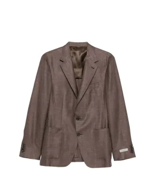Canali ケイ ノッチド・ラペル ブレザー - Brown - サムネイル1