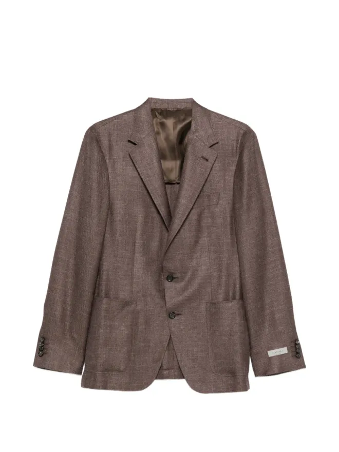 Canali Canali ケイ ノッチド・ラペル ブレザー - Brownの商品画像