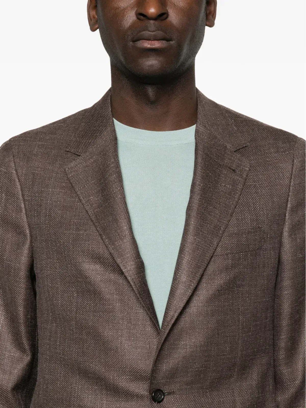 Canali ケイ ノッチド・ラペル ブレザー - Brown - 画像5